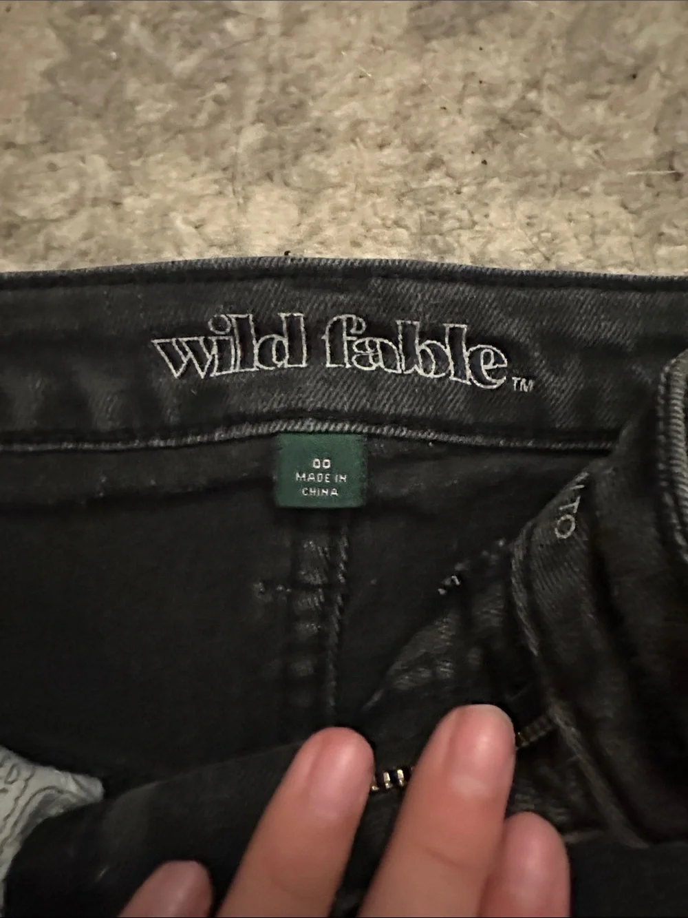 wild fable Black Frayed Hem Denim Shorts
